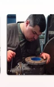 Engineer reviewing production plans