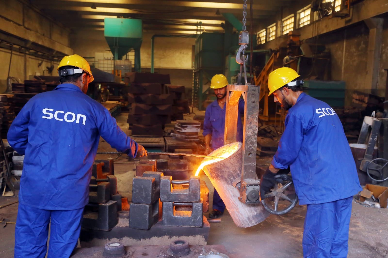 NO-BAKE foundry mold heated during OEM casting production